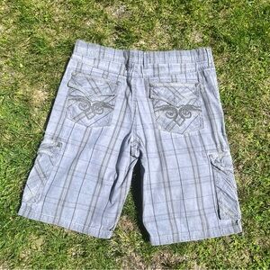 Affliction plaid shorts